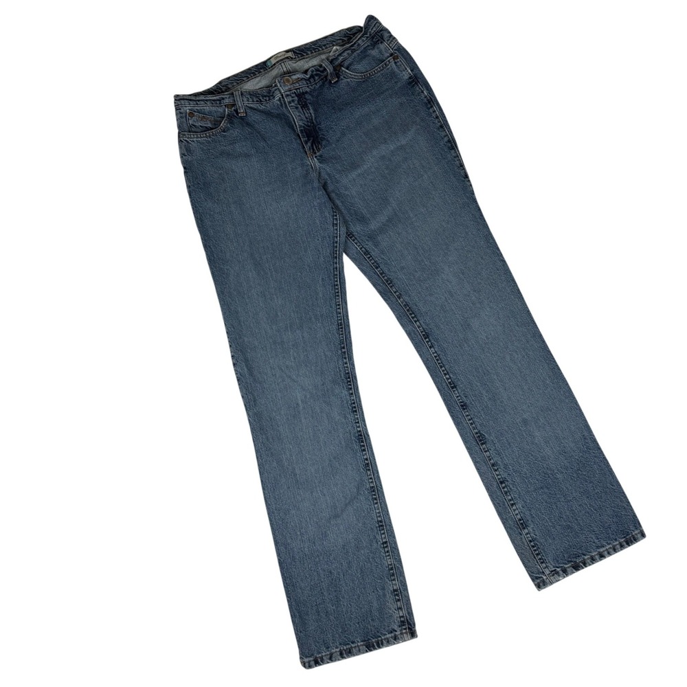 Wrangler Cash Cowgirl Cut Jeans Womens 15/16 Long Bootcut Western Blue Denim